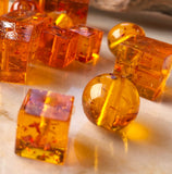 resin jewelry beads amber cast resin beads jewelry handmade rhonda chase design yellow orange