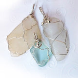 sea glass jewelry pendants handmade ooak