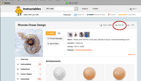 Rhonda chase design tutorials reach 500,000. Popular instructions, jewelry lessons.