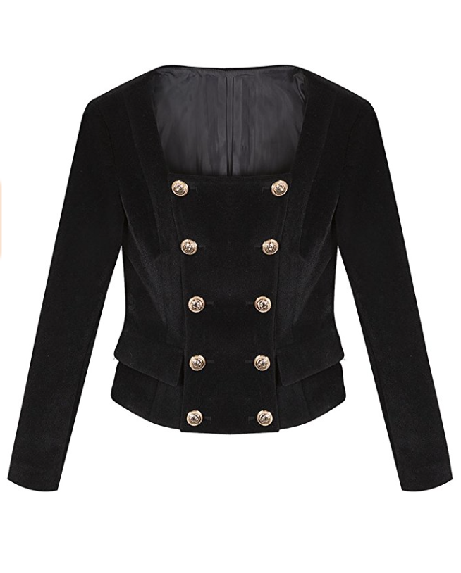 Lonely Hearts Velvet Military Blazer (Small - XLarge)