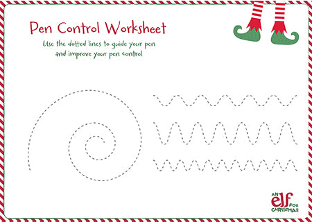Christmas Elf Pen Control Sheet