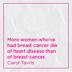 More women who've had breast cancer die of heart disease than of breast cancer.