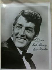 Autographed photo of Dean Martin