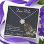 Dear Wife - Love Knot Message Card Necklace