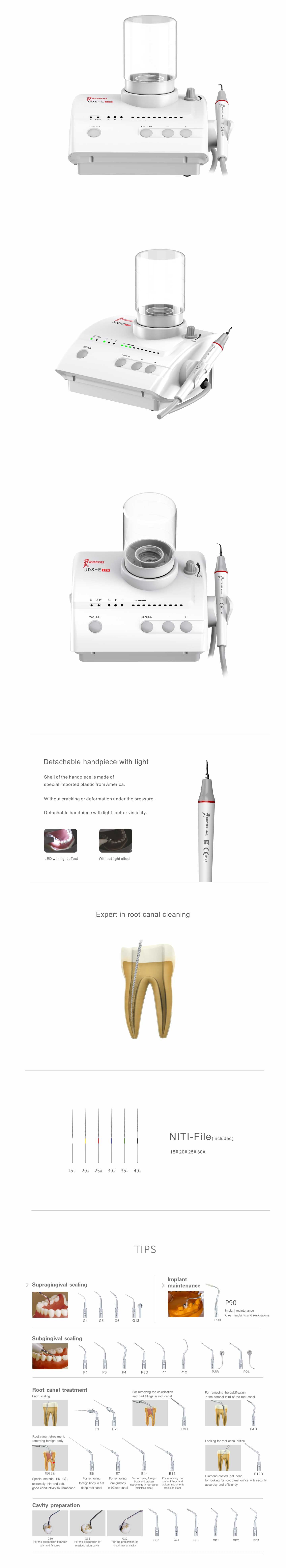 ATOMO Dental Woodpecker Piezo Ultrasonic Scaler (UDS-E LED)