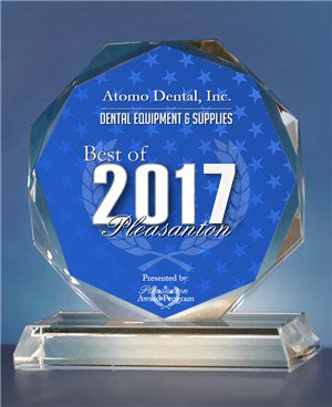 Atomo Dental, Inc. 2017 Best of Pleasanton Award in the Dental Equipment & Supplies category