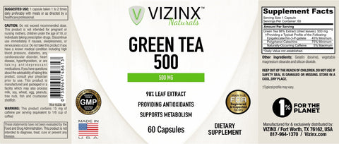 Green Tea 500 60 Caps