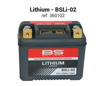 Batterie moto 12v BS Lithium Ion BSLI-01