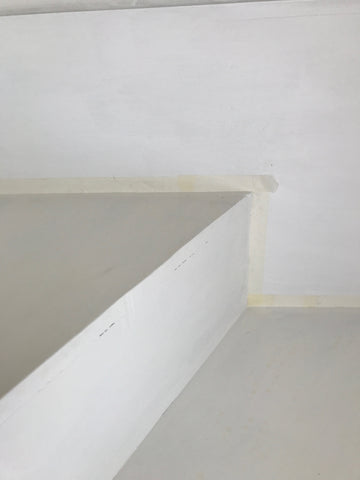 Masking tape before stair paint