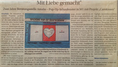 Mit Liebe gemacht - Pop-Up-Schaufenster Amalie und Carokissen