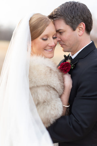 winter wedding fur wrap