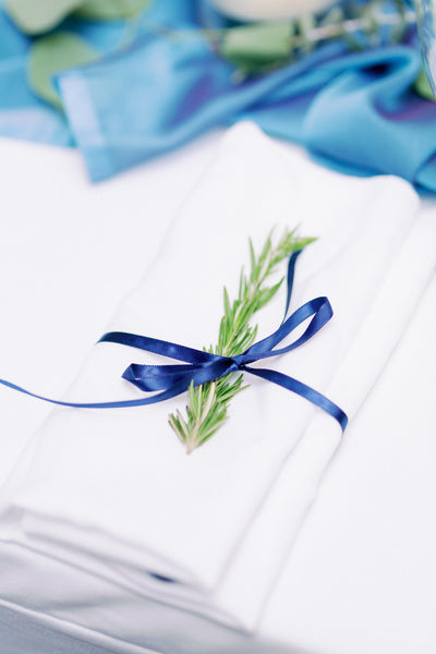 wedding napkin with rosemary