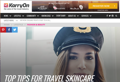 orli for Karryon top natural skincare tips when travelling organic skincare and beauty