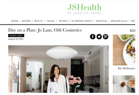 JS health a day on a plate with Jo Lam founder organic and natural skincare and beauty australia