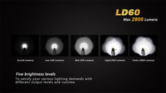 AE - Fenix LD60 2800 Lumens three Cree XM-L2 (U2) LED Outdoor Flashlight