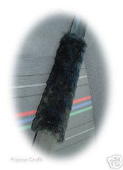 fuzzy black seat belt pads