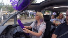 Gorgeous Purple faux fur fuzzy car steering wheel cover - Poppys Crafts