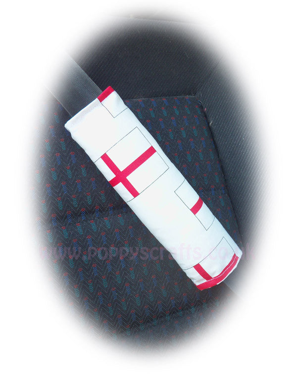 England Flag cotton car Seatbelt pads 1 pair - Poppys Crafts