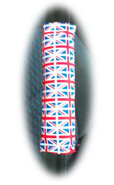Union Jack Flag cotton Seatbelt pads 1 pair - Poppys Crafts
