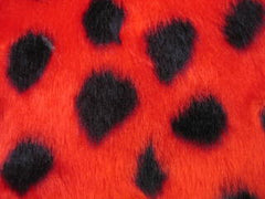 ladybird spotty fuzzy car seatbelt pads red and black 1 pair - Poppys Crafts