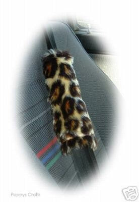 Leopard print faux fur shoulder strap pad single - Poppys Crafts