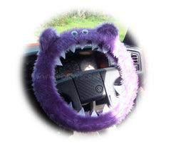 Fuzzy Monster car steering wheel cover Plain faux fur choice of colour