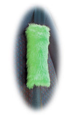 Single fluffy faux fur seatbelt pad / shoulder pad in choice of colour - Poppys Crafts