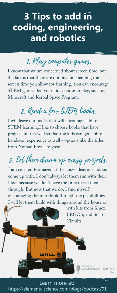We are all finding ourselves with more time on our hands. To fill it up, I am sharing three tips for adding in robotics, coding, and engineering to your day.
