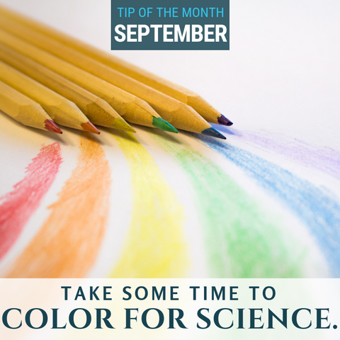 Take some time to color for science. Learn why in this Tips for Homeschool Science podcast tip from Elemental Science. 