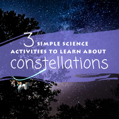 The Sassafras Science twins are back to share with you three simple science activities you can use to learn about constellations. {FREE Constellation Cards printable included}