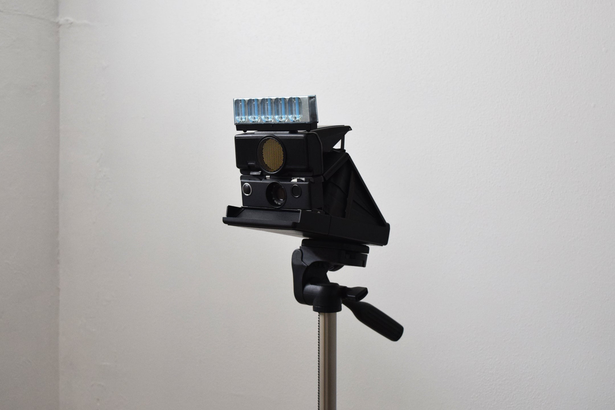 SX70 to 600 conversion camera with Flash and Tripod