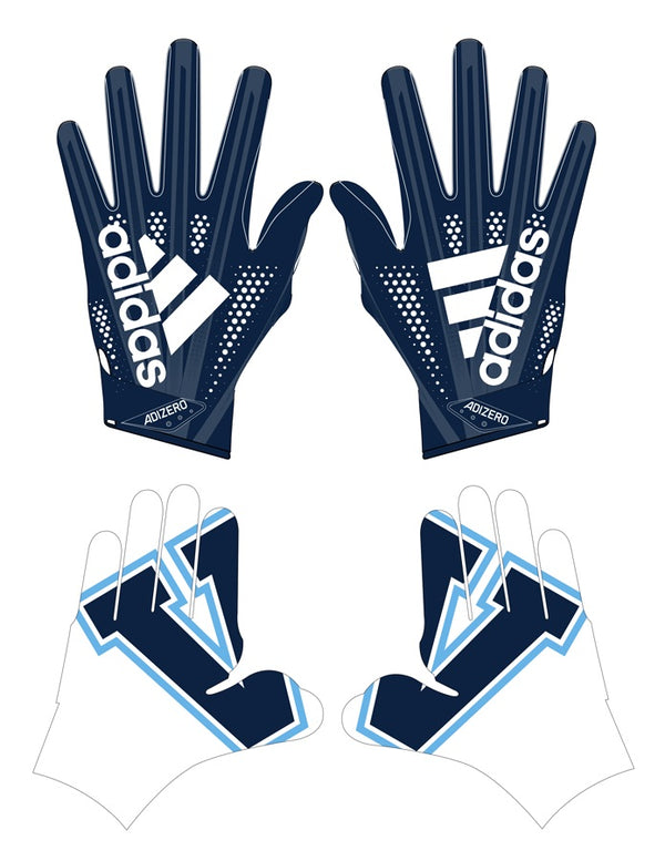 navy blue adidas football gloves