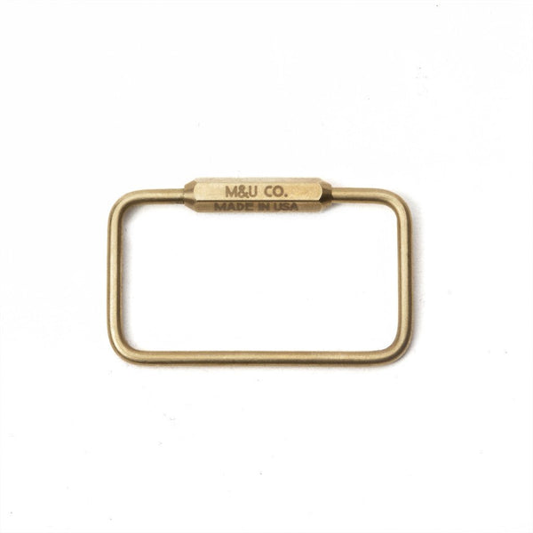Nyckelring "Rectangle" - Mässing från M&U, Sawyer Street Goods Co.