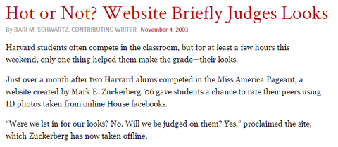 http://www.thecrimson.com/article/2003/11/4/hot-or-not-website-briefly-judges/