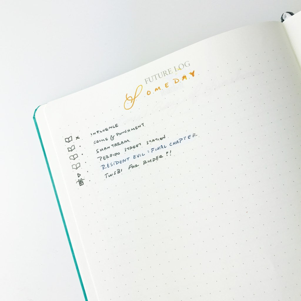 Tiny Ray of Sunshine Bullet Journal Someday Future Log Collection