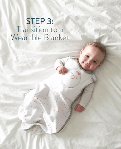 step 3 transition to a wearable blanket