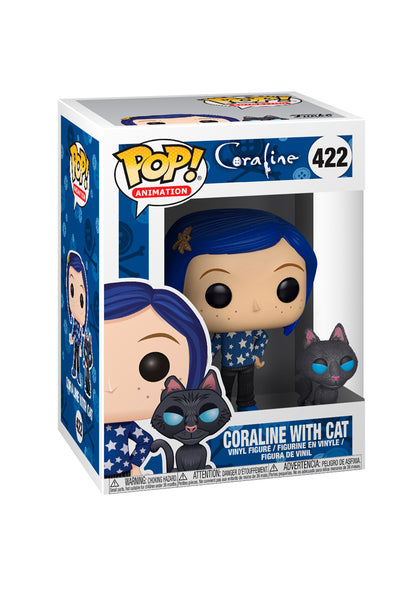 coraline with cat funko pop