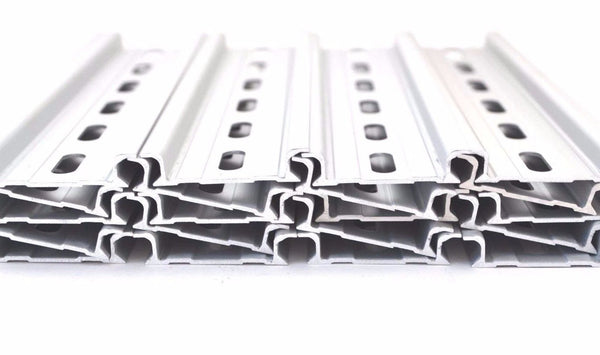 20 Pieces DIN Rail Slotted Aluminum RoHS 6 Inches Long 35mm Wide 7.5mm High