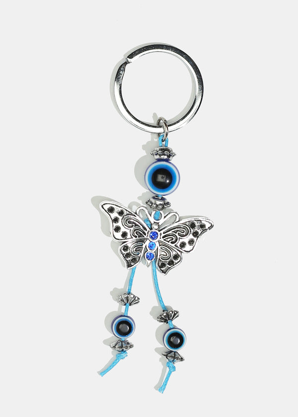 Bead Metal Butterfly Keychain