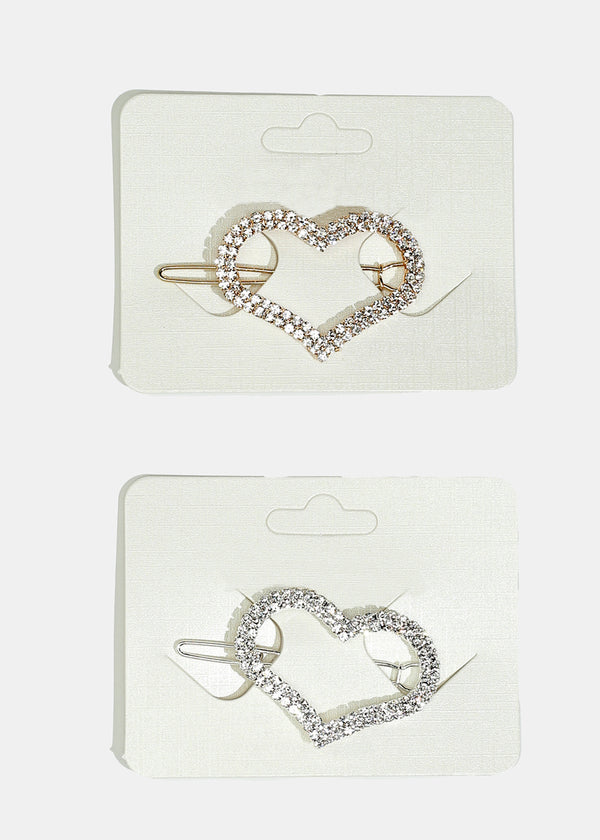 Sparkly Heart Hairpin