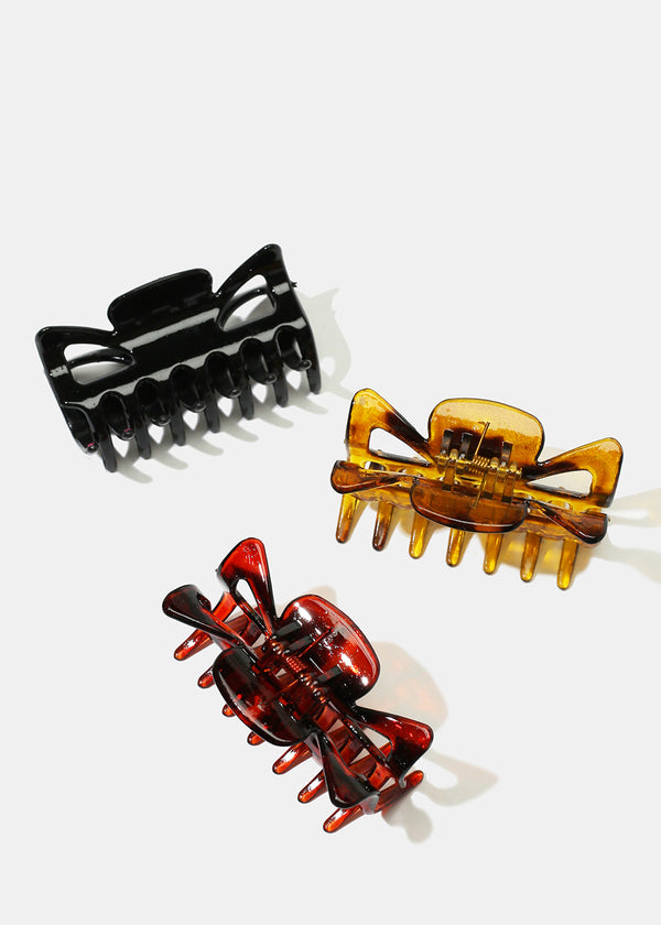 3-Piece Multi-Color Jaw Clips