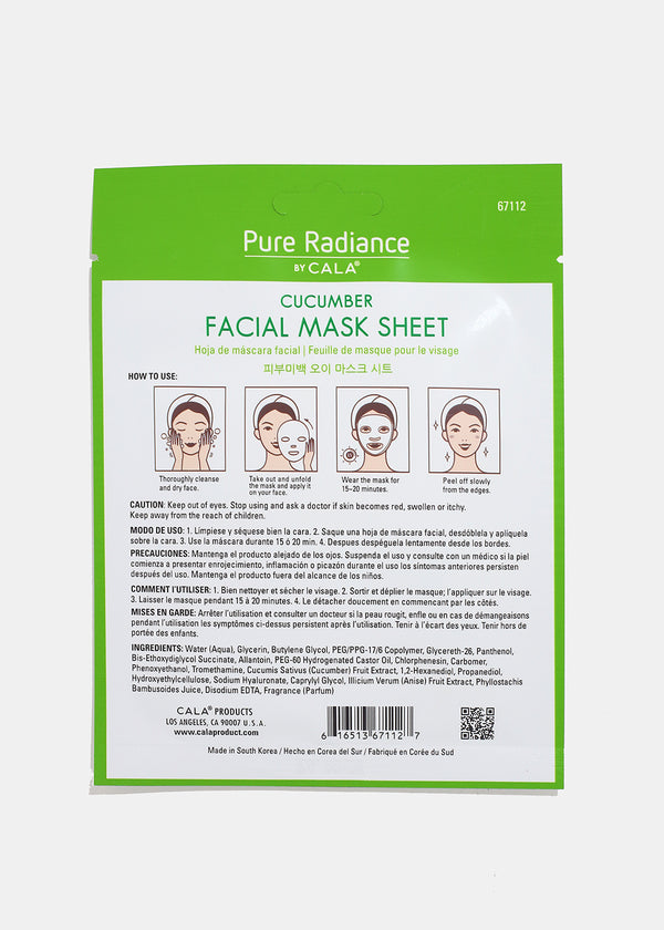 Pure Radiance Sheet Mask- Cucumber Facial