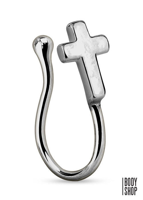 Cross IP Non Piercing Nose Clip