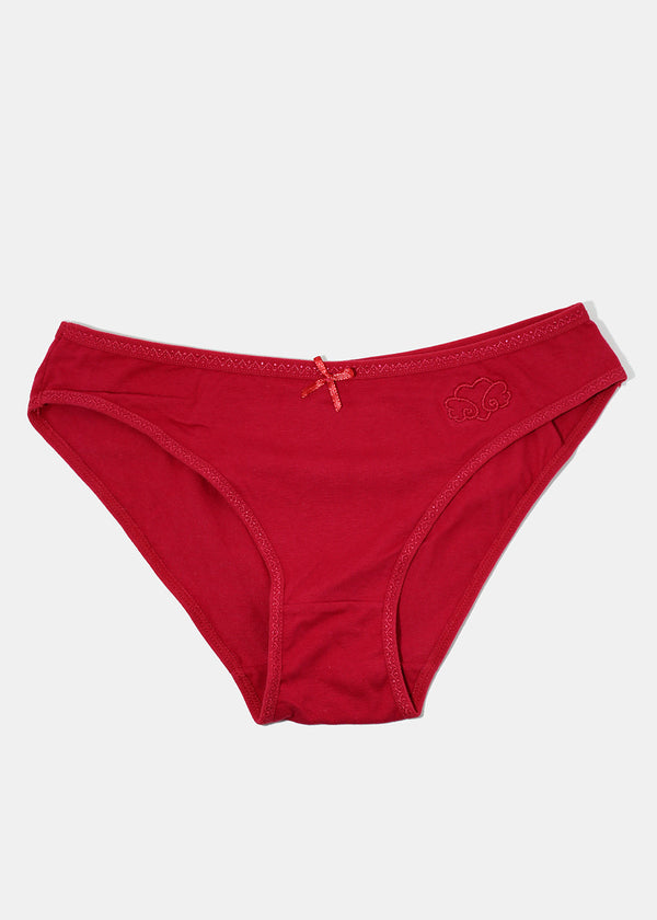 Red Heart With Wings Cotton Panty