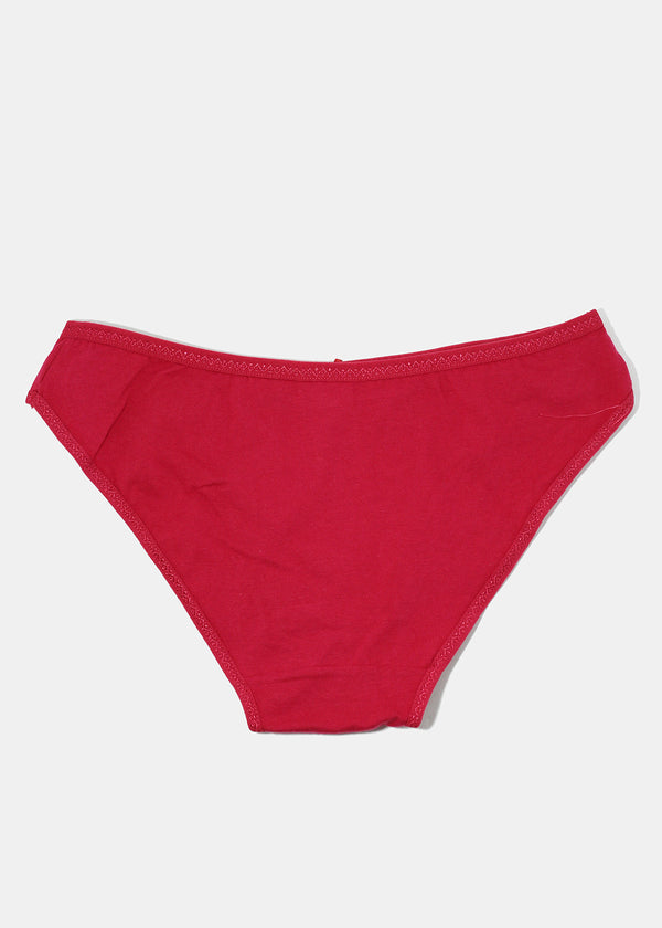 Red Heart With Wings Cotton Panty