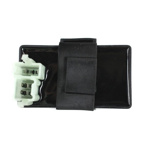 This CDI is a 6-pin 2-plug replacement for water cooled 250cc (CF172MM) Go Karts, Scooters, Atv's and Utv's. CDI details: DC CDI Plug without rubber strap measures 75mm x 42mm x 24mm (2.9