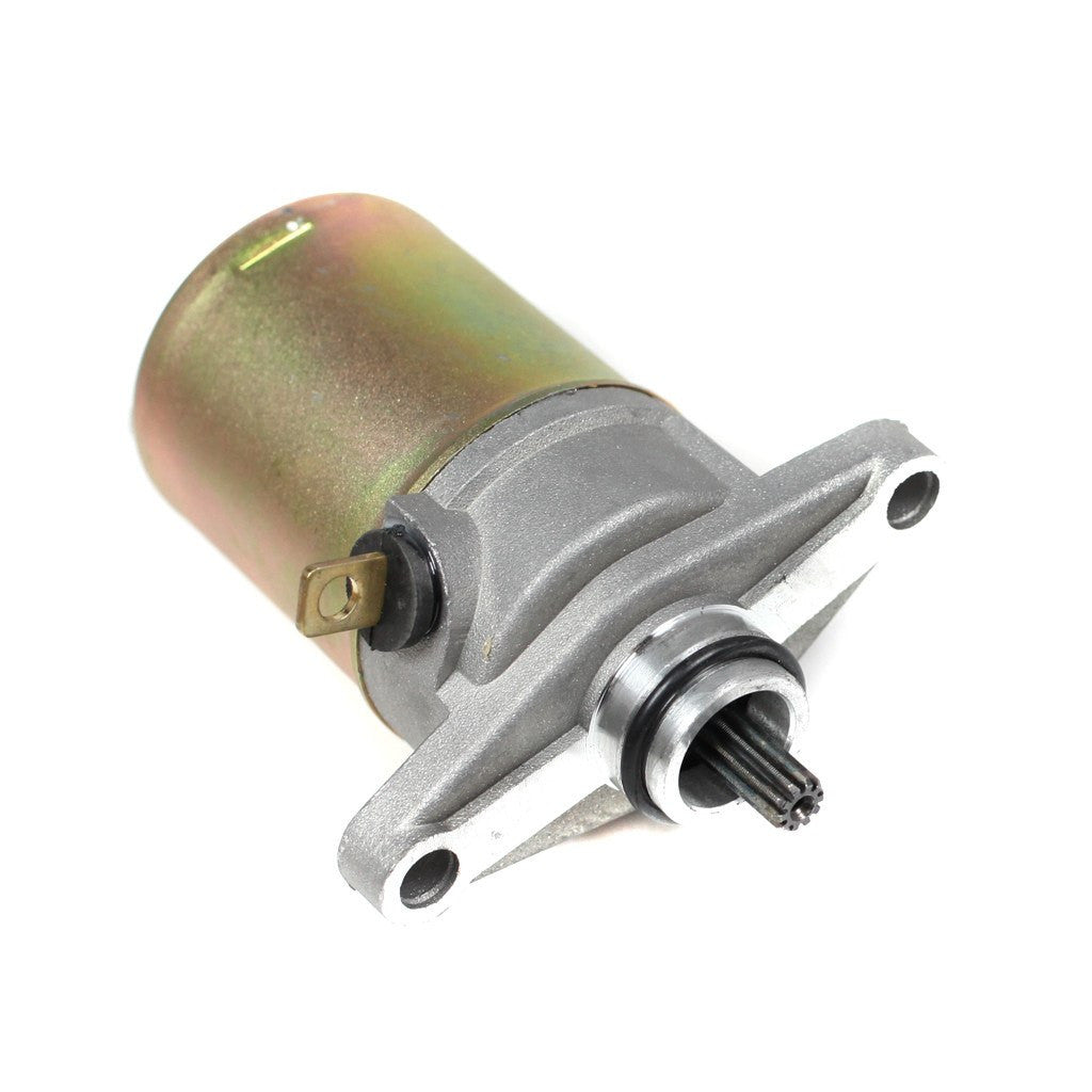 This Chinese 2-bolt starter is the replacement part for many 4-stroke Chinese GY6 50cc Scooters. This starter fits GY6 50cc models. Starter description: 2-bolt 10 tooth Bolt hole measurement: 70mm [2.75