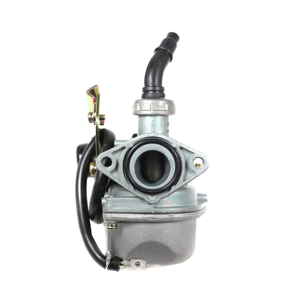 This Chinese PZ19 cable choke carburetor is the replacement part for many 4-stroke Chinese ATVs, Dirt Bikes, Go Karts and Scooters. This carburetor fits 50cc, 70cc, 90cc, 100cc, 110cc, and 125cc models. Carburetor description: PZ19 w/ cable choke Intake ID: 19mm Air filter mount ID: 33mm [1.30