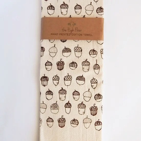 High Fiber :: Acorn Tea Towel
