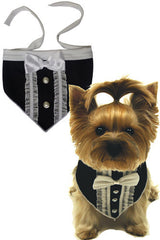 Formal Tuxedo Bandana Scarf in color Black/Ivory